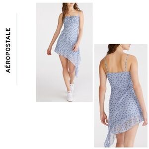 🆕Aeropostale Blue Floral Butterfly Square-Neck
Asymmetrical Bodycon Dress XS🆕